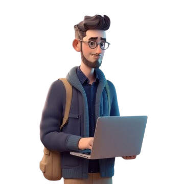 Mascot cartoon representing IT & ITeS (Information Technology & IT Enabled Services)