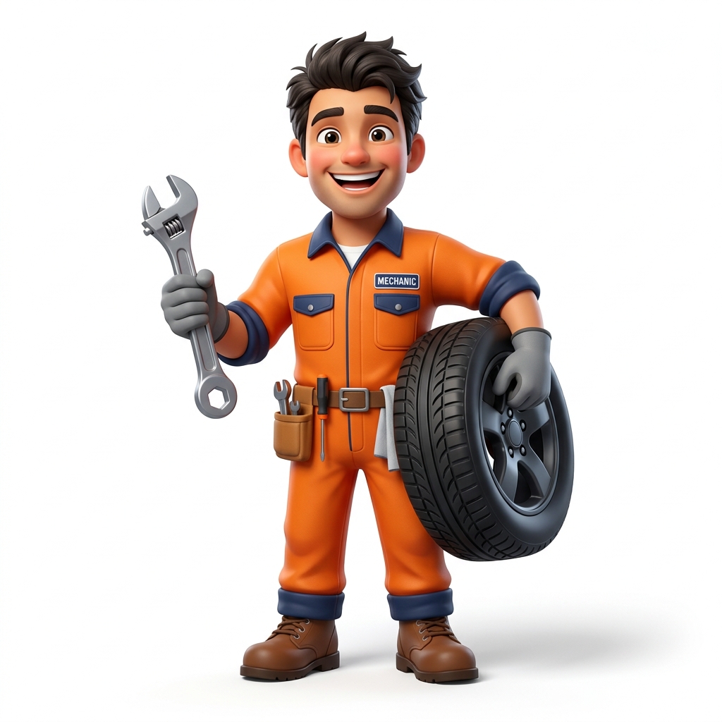 Mascot cartoon representing Automobile & Auto Components