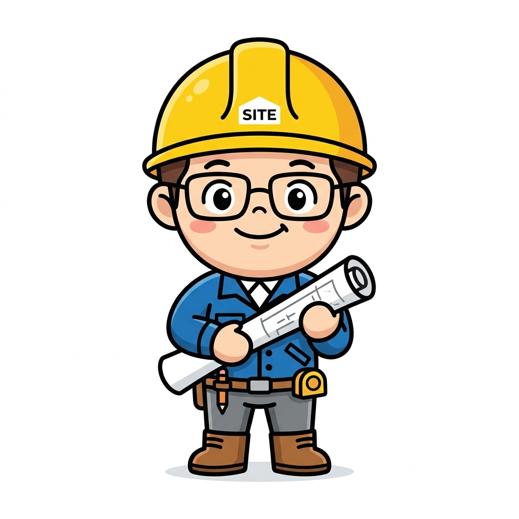 Mascot cartoon representing Real Estate & Construction