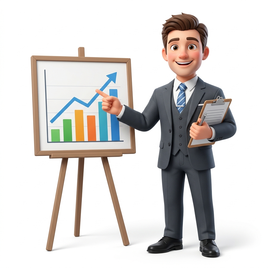 Mascot cartoon representing Consulting & Professional Services