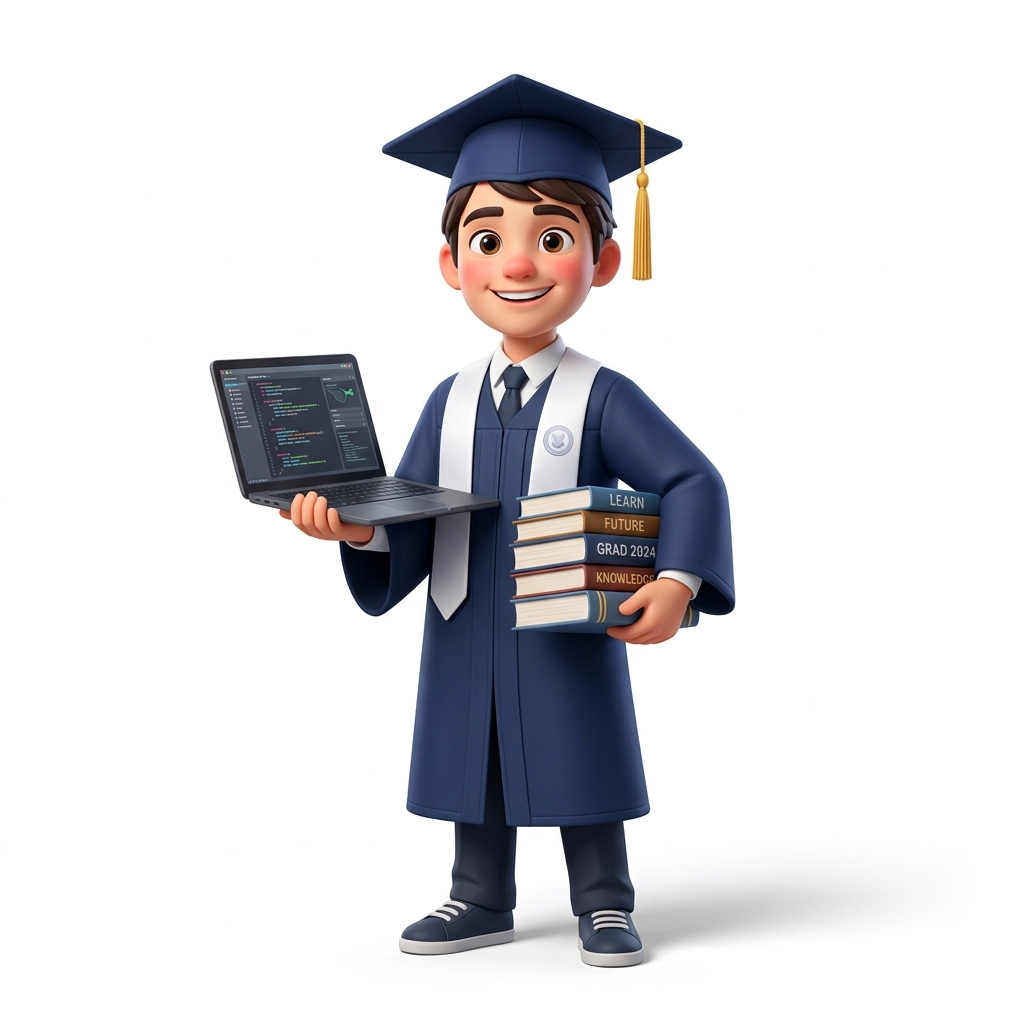 Mascot cartoon representing Education & EdTech