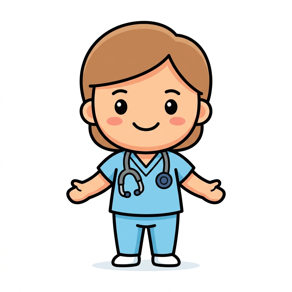 Mascot cartoon representing Healthcare & Pharmaceuticals